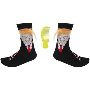 Donald Trump Fun Hair Socks Gag Gift, NWT